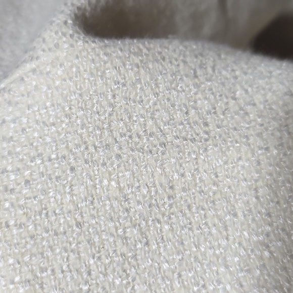 TAHARI ARTHUR S. LEVINE Cream Winter White Viscose Woven Blazer Jacket - Picture 9 of 15